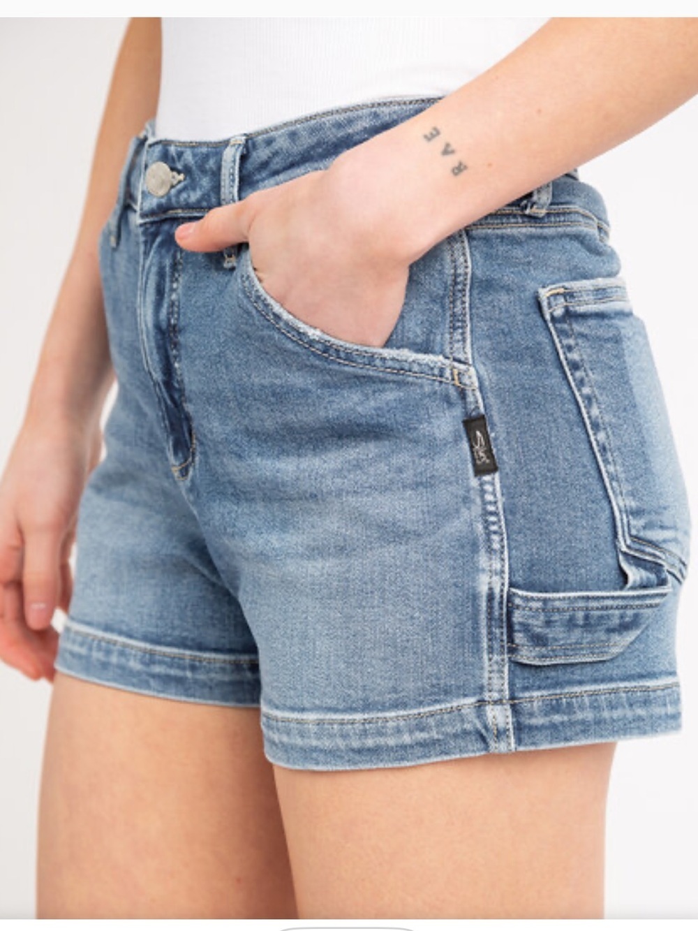 Silver Jeans Medium Blue Denim Shortalls